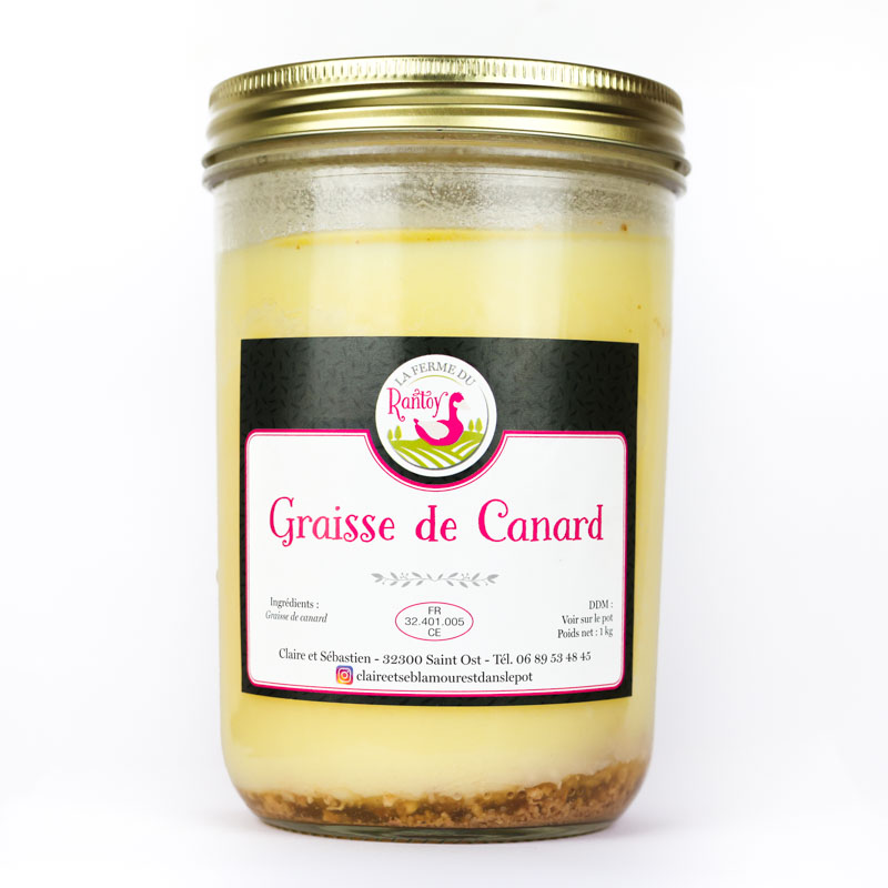 Graisse de canard 750 gr - Ferme du Petit Casse